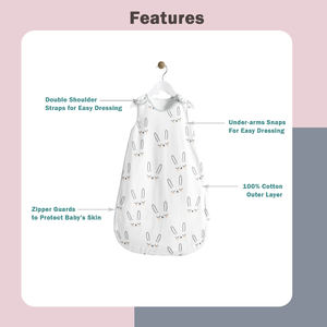 Sac de couchage pour bébé 100 coton biologique certifié le plus vendu sac de couchage pour bébé de haute qualité pour bébés unisexes avec personnalisation - Product Image 4