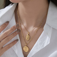 En gros femmes vogue bijoux or vintage pièce grecque collier