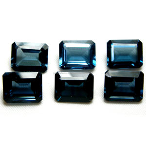 Topacio Azul de Londres Natural Certificado, Azul Oscuro, Ovalado, de la Mejor Calidad, Piedras Grandes Talladas para la Fabricación de Joyas - Product Image 5