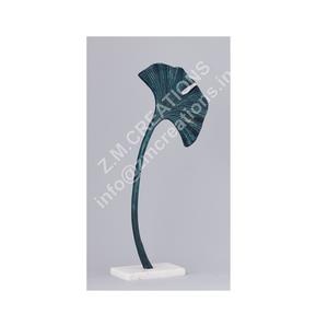 Sculpture de feuille de créateur artisanale pour bureau à domicile Base en marbre matériau en aluminium pièce maîtresse de table amovible pour Diwali - Product Image 1