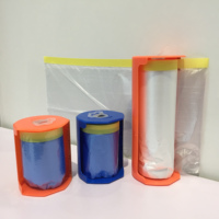 Films de masquage souples translucides de 55 cm avec distributeur, emballage en rouleau moulé par soufflage pour la peinture