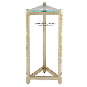 Table d'angle moderne en plaqué argent, lingerie de luxe, en forme de Triangle, pour décoration de maison, cadeau de mariage, offre spéciale - Product Image 2