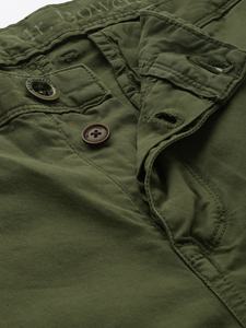 Pantalones Cargo informales transpirables e impermeables para hombre, elásticos, holgados, de algodón sostenible, con cierre de cordón tejido, pliegues múltiples - Product Image 5