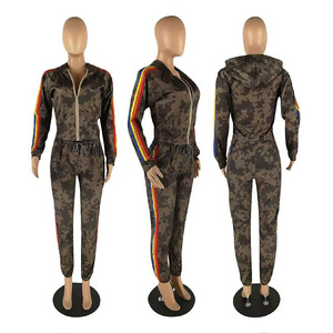 Long Sleeve Two Piece Set Hoodies Pant <b>Camouflage</b> Tracksuit Women Plus Size <b>Joggers</b> Suit Winter Outfits Wholesale - Product Image 4