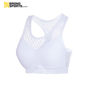 Sujetador deportivo de malla para mujer, Top deportivo sin costuras para Fitness, Yoga, gimnasio, chaleco acolchado para correr, Push Up a prueba de golpes - Product Image 4