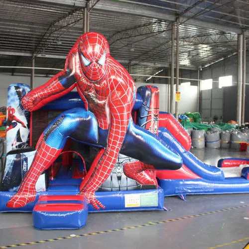 A buon mercato spider cartoon hero maglioni gonfiabili commerciale casa gonfiabile spiderman castello gonfiabile con piscina