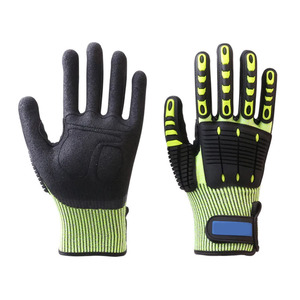 Venta al por mayor de guantes de seguridad de medio dedo unisex excelente rendimiento Flex Mech multiuso cuero mecánico trabajo protección para deportes - Product Image 1