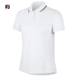 Camiseta de manga corta con cuello vuelto para mujer, camiseta informal de buena calidad con logotipo personalizado, Jersey de algodón 100%, estilo informal - Product Image 4