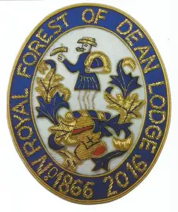Royal Bos Van Dean Lodge Edelmetaal Draad Crest Badge