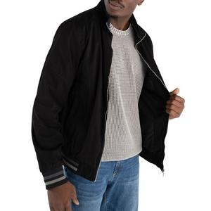 Blouson de moto d'automne et d'hiver pour hommes, blouson à col montant et manches longues avec toile en cuir lavé - Product Image 5