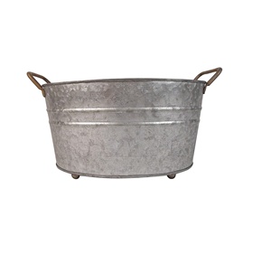 Grande cuve galvanisée pour boissons de fête avec manche en bois Grossiste Fabricant vente directe en usine - Product Image 1