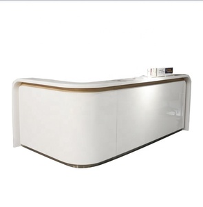 Mostrador <span class=keywords><strong>de</strong></span> escritorio <span class=keywords><strong>de</strong></span> estilo moderno para camarera, nuevo diseño moderno para oficina, salón <span class=keywords><strong>de</strong></span> <span class=keywords><strong>Spa</strong></span>, escritorio <span class=keywords><strong>de</strong></span> estilo Semi circular con forma <span class=keywords><strong>de</strong></span> L - Product Image 4