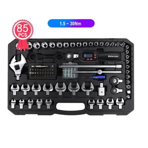 85 PCS, 9 X 12 MM Driver Interchangeable Digital <b>Precision</b> Torque Wrench Set <b>Tool</b> - Product Image 4