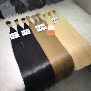 High Quality 100% Virgin Human Remy <b>Hair</b> Extensions Bulk Raw Cuticle Aligned <b>Hair</b> From Vietnam - Product Image 3