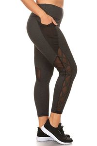 mesh insert <b>leggings</b> for women pants with <b>pockets</b> <b>leggings</b> custom yoga <b>legging</b> - Product Image 5