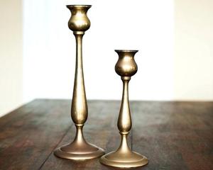 Moderno elegante Brassworld India hecho a mano Metal de tres niveles soporte de vela forma cónica para el hogar Ins-inspirado Decoración - Product Image 4