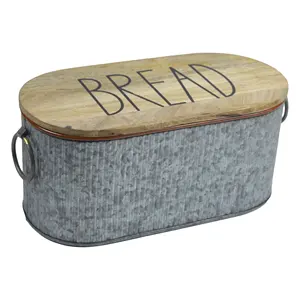 Completely Bread Storage Basket With Galvanized Finishing Design Bread Container For Kitchen Counter Decorative Design