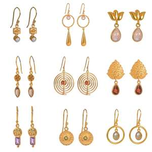 Venta al por mayor 925 plata esterlina aguamarina bisel pendientes chapado en oro joyas de piedras preciosas para ocasiones de regalo - Product Image 2