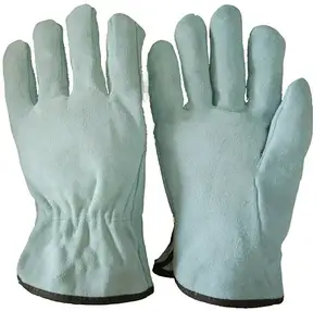 Cowhide <b>Split</b> Leather Gloves 10 Inch Uni Body Leather Gloves for Welding and Other Hard Works and Heat protection Gloves - Product Image 1