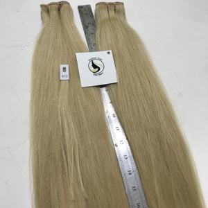 Thick Bottom Remy Hair Extensions Blonde Bundle Weft 613 Color Human Virgin Remy Hair from HUMAN HAIR VIETNAM - Product Image 4