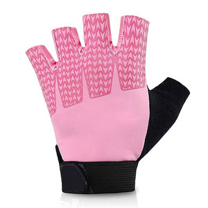 Gants de course de vélo élégants pour enfants, nouveau Design, personnalisé, courts et à la mode, noir et rose, - Product Image 2