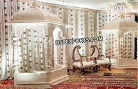 Accessoires de décoration de mariage Punjabi multicolores modernes avec couleur et taille personnalisées en métal et velours DST EXPORTS pour événements et concerts