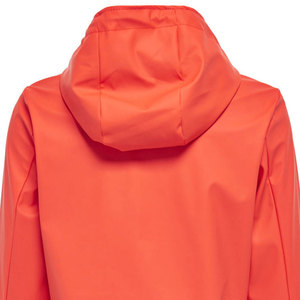 Chubasquero resistente al agua para hombre, impermeable, de alta calidad, con cremallera, de manga larga, a la moda, color rojo liso, con capucha - Product Image 4