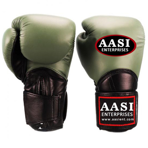 Gants de boxe en cuir rouge et noir, gants du Pakistan - Product Image 3