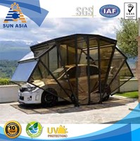 Panneaux en polycarbonate (PC) certifiés ISO pour l'extérieur, couleur personnalisée, SUN ASIA, structure plate solide à double paroi, résistant à la chaleur et aux UV
