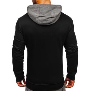 Monki Sweat-shirt à capuche surdimensionné en polyester bleu pour hommes et femmes, vêtements d'hiver teints unis avec broderie personnalisée de haute qualité - Product Image 5