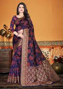 Bollywood Designer Saree Designer Miroir Travail Fleur Conception Doux Tissu De Soie Impression Numérique Marron Couleur Sari Avec Blouse Inde Vêtements - Product Image 4