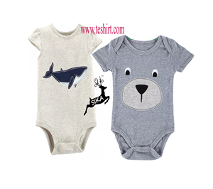 Bulk Cotton Baby Rompers Custom Color Dyed Short Sleeve Toddler Bodysuit Jumpsuit OEM ODM Tirupur India - Product Image 1