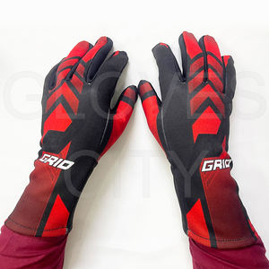 Look Élégant Rouge Noir Sublimation Respirant Antidérapant Palm Karting Kart Gants Nomex Unisexe Gants Nomex Karting Personnalisés - Product Image 2