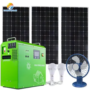 Harga kompetitif 1KV off grid solar grid power sistem rumah 1kw sola 1000W solar power untuk mobile rumah solar power sistem