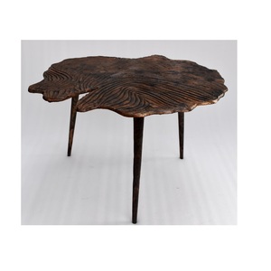 ตกแต่งบ้านห้องนั่งเล่นห้องนอนโต๊ะกาแฟโต๊ะกลมโต๊ะโมเดิร์น3ขาโต๊ะข้างด้วยสีทอง - Product Image 1