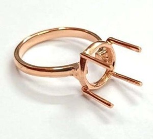 แหวนชุบโรสโกลด์สำหรับทุกคนเทรนด์ใหม่ล่าสุดแหวนเงิน925ทรงกลมตัดสำหรับเครื่องประดับอัญมณี - Product Image 1