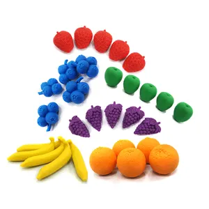 Çocuklar akıllı oyun öğrenme plastik matematik sayacı meyve ve sebze oyuncakları