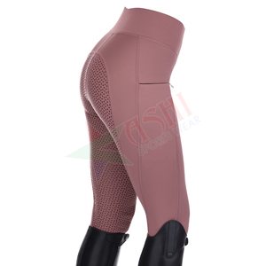 Vente directe Fabricant Dames Siège complet Sports Équestres Leggings En Cuir Spandex Culotte En Silicone Équitation En Gros - Product Image 2