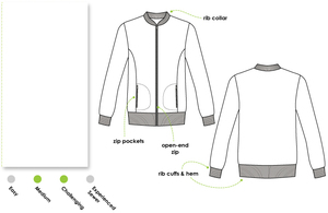 เสื้อแจ็คเก็ตเบสบอลยูนิเซ็กส์,Letterman College - Product Image 5