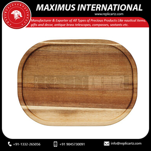 Bandeja de madera natural Bandeja de servicio de madera natural Té Café Snack Comida Comidas Bandeja de servicio - Product Image 2