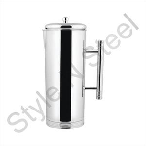 Jarra de cubierta de acero inoxidable Fabricación de agua Jarra de cubierta de acero Jarra de agua recta de acero inoxidable con cubierta - Product Image 5