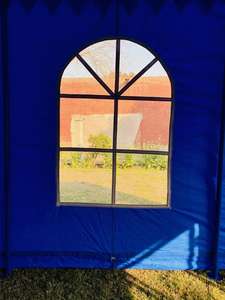 Tienda de exhibición de cuatro estaciones impermeable de lujo promocional postes de hierro galvanizado Material de lona de algodón de tamaño personalizado para - Product Image 6