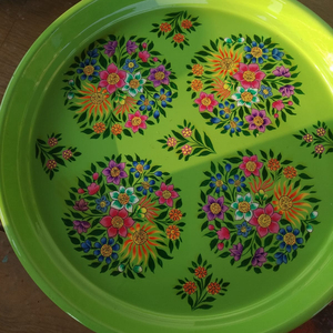 Piatti per alimenti dipinti a mano, piatti per alimenti in acciaio, piatti per alimenti indiani in acciaio inossidabile - Product Image 2