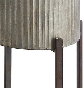 Planteuses de métal ondulé sur pied, 13 pouces - Product Image 4