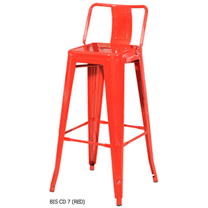 Taburete de barra de hierro sólido, Base de Metal, moderno, multiusos, BIS CD 7, respaldo alto, ahorro de gastos, silla - Product Image 3