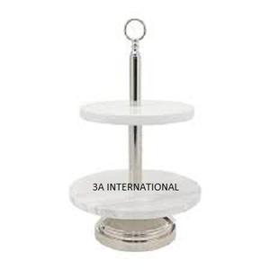 New Arrival Design Rounded Cake Stand Wedding Celebration Equipment Cake Cup Tool High Quality Cake Rack White Marble Top - Product Image 6