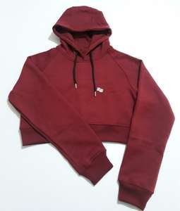 Sudadera con capucha de manga larga para mujer, Top corto personalizado de alta calidad, venta al por mayor, 2021 - Product Image 5