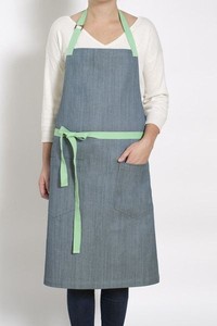 Tablier de cuisine en toile pour hommes et femmes, style Chef de travail, pour Grill, Bar, café, uniforme de studio de beauté, neuf, tendance - Product Image 2