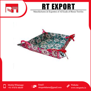 ตะกร้าใส่ขนมปังวัสดุทำจากผ้าฝ้ายหลายสีมีโลโก้ออกแบบได้ตามต้องการ - Product Image 4