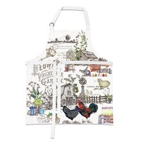 Tablier de cuisine brodé personnalisé OEM en coton 100% 150 g/m² avec attaches latérales amusantes, pour salon de coiffure, usage professionnel, et tablier de pâtisserie imprimé avec boucle pour enfants